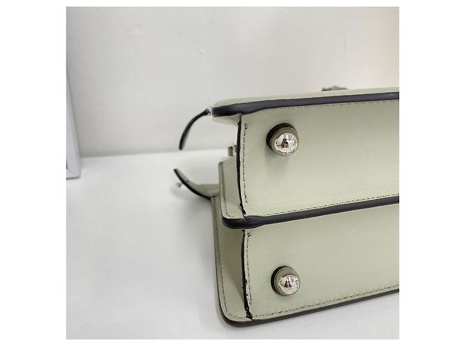 Fendi Mini Tote e Borsa a Spalla Peekaboo con Manico Superiore Verde - vista 8