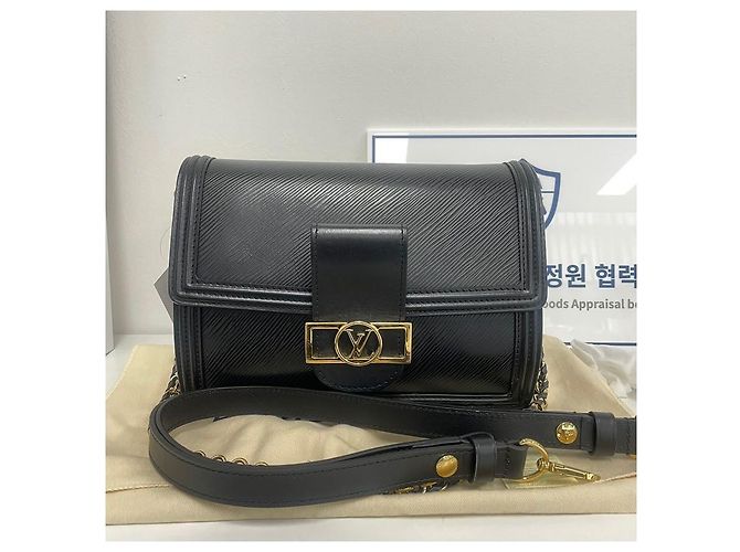 Louis Vuitton Borsa a Spalla con Catena Dolphin MM Nero - vista 2