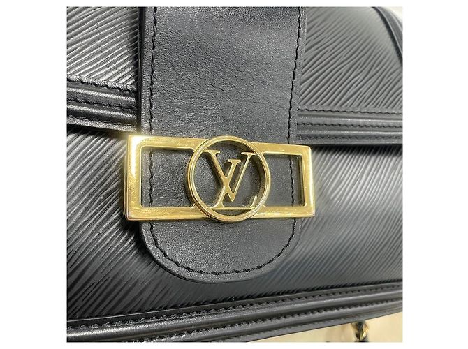 Louis Vuitton Borsa a Spalla con Catena Dolphin MM Nero - vista 3