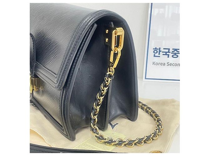 Louis Vuitton Borsa a Spalla con Catena Dolphin MM Nero - vista 5