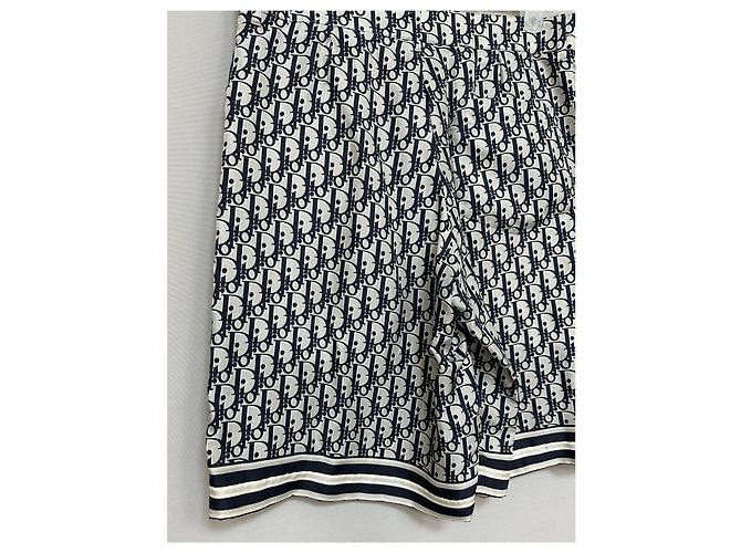 Pantaloncini in seta Dior Oblique Pixel Argento - vista 5