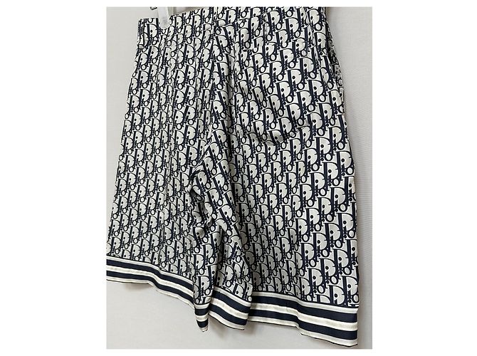 Pantaloncini in seta Dior Oblique Pixel Argento - vista 6