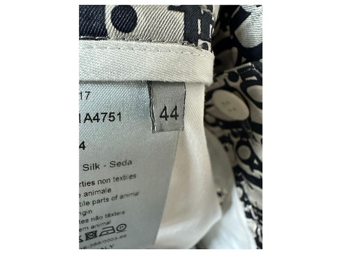 Pantaloncini in seta Dior Oblique Pixel Argento - vista 7