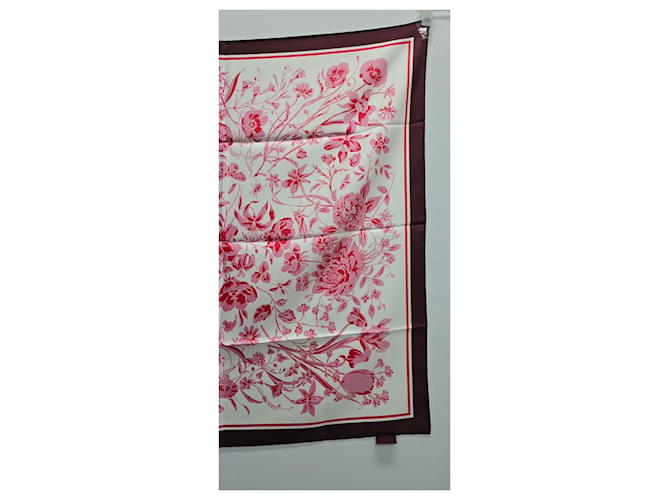 Gucci Sciarpa in seta con stampa floreale Argento - vista 7