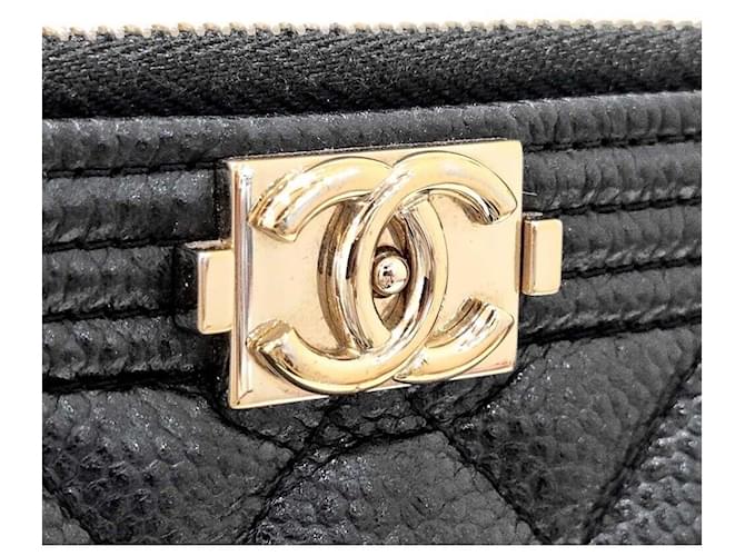 Chanel Clutch Caviar Boy New Medium Nero - vista 5