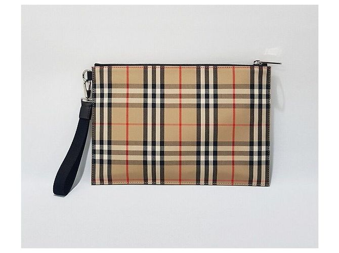 Burberry Clutch piatta in cotone con motivo Vintage Check - vista 2