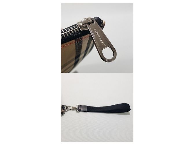Burberry Clutch piatta in cotone con motivo Vintage Check - vista 5