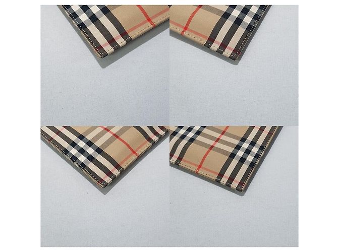 Burberry Clutch piatta in cotone con motivo Vintage Check - vista 7