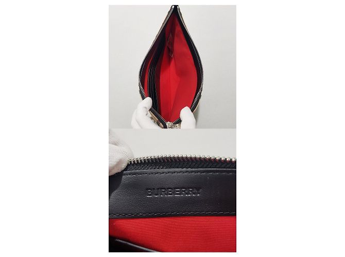 Burberry Clutch piatta in cotone con motivo Vintage Check - vista 8