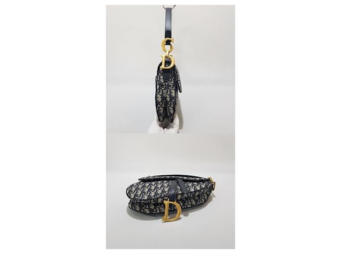 Dior Oblique Saddle Bag Medium Blau - Ansicht 4