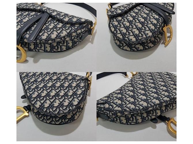 Dior Oblique Saddle Bag Medium Blau - Ansicht 8