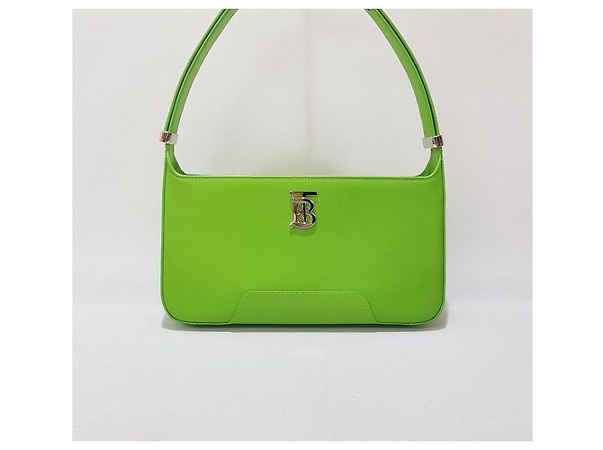 Burberry Borsa a tracolla in pelle TB Verde - vista 2