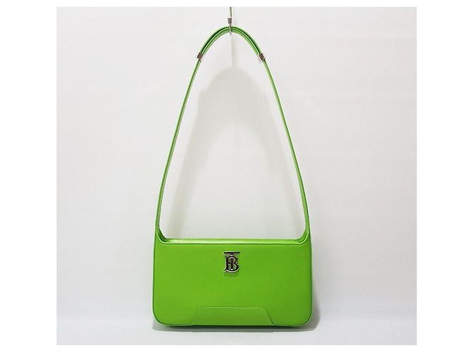 Burberry Borsa a tracolla in pelle TB Verde - vista 3