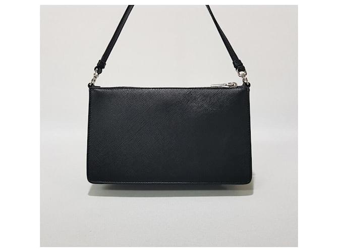 Prada Mini borsa a tracolla in Saffiano nero - vista 5