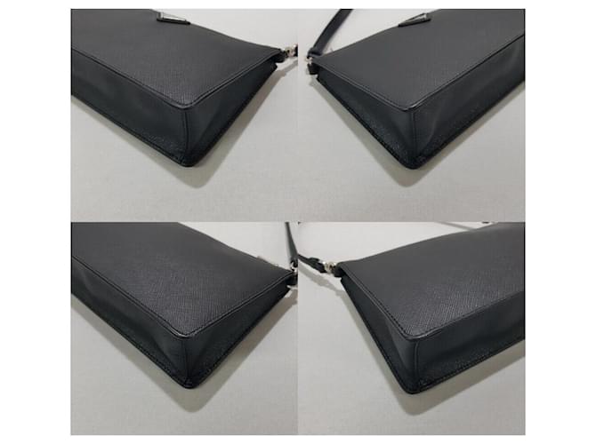 Prada Mini borsa a tracolla in Saffiano nero - vista 8