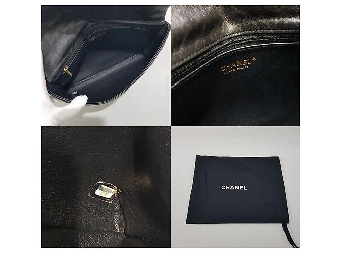 Chanel Serie de bolsos de mano plegables Vintage Classic Negro - vista 10