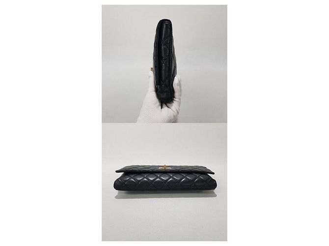 Chanel Serie de bolsos de mano plegables Vintage Classic Negro - vista 4