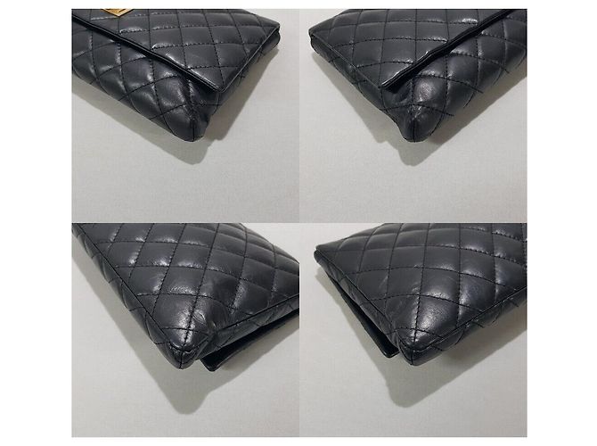 Chanel Serie de bolsos de mano plegables Vintage Classic Negro - vista 6