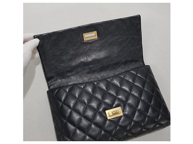 Chanel Serie de bolsos de mano plegables Vintage Classic Negro - vista 7