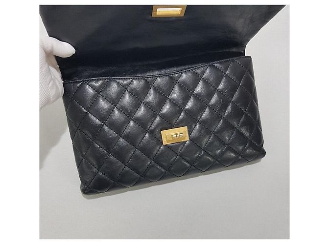 Chanel Serie de bolsos de mano plegables Vintage Classic Negro - vista 8