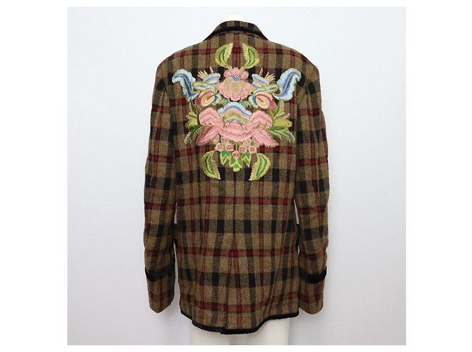 Gucci Check Pattern Embroidered Loved Men's Jacket - view 4
