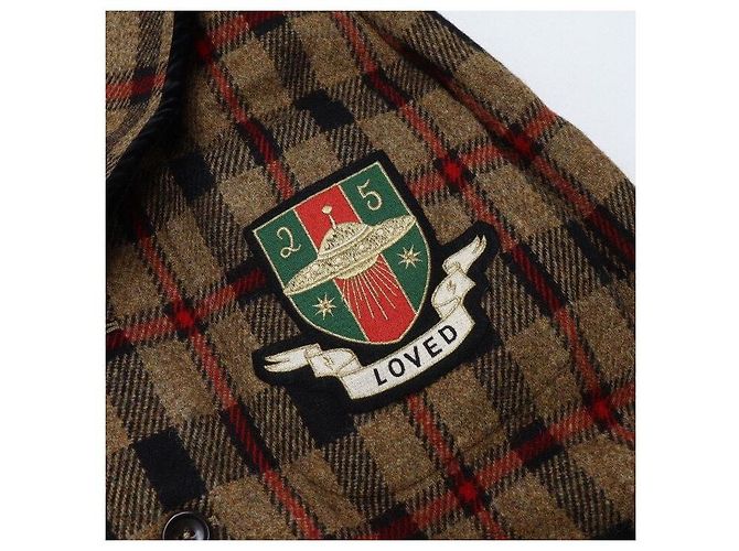 Gucci Check Pattern Embroidered Loved Men's Jacket - view 6