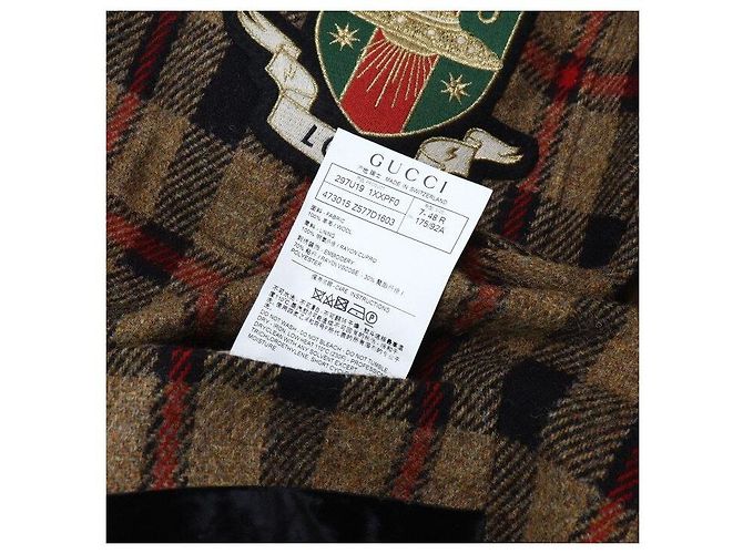 Gucci Check Pattern Embroidered Loved Men's Jacket - view 8