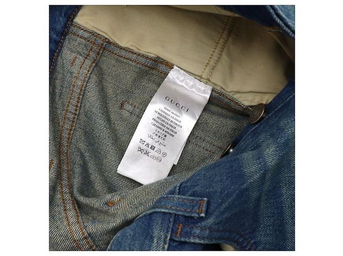 Gucci Jeans in denim lavato a gamba affusolata Blu - vista 8