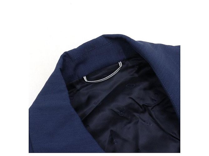 Dior Navy Wool Buckle Belted Men's Jacket Blue - view 5