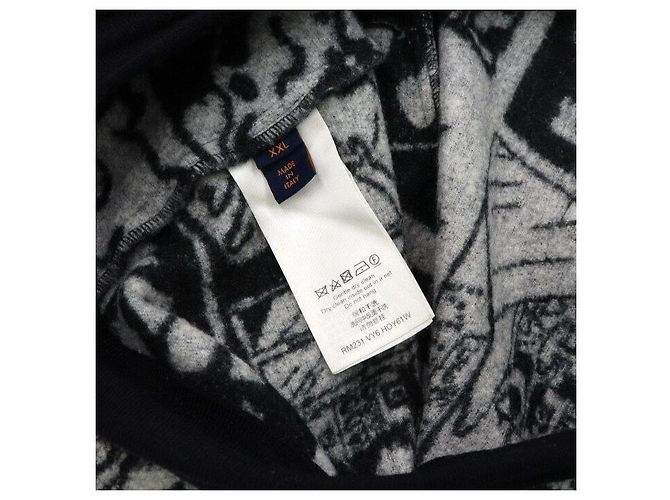 Louis Vuitton Pantaloncini in pile da uomo Black White Comics Bianco - vista 7