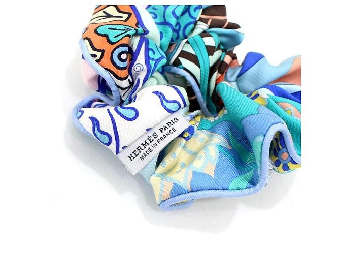 Hermès Diadema de seda para mujer Azul - vista 5
