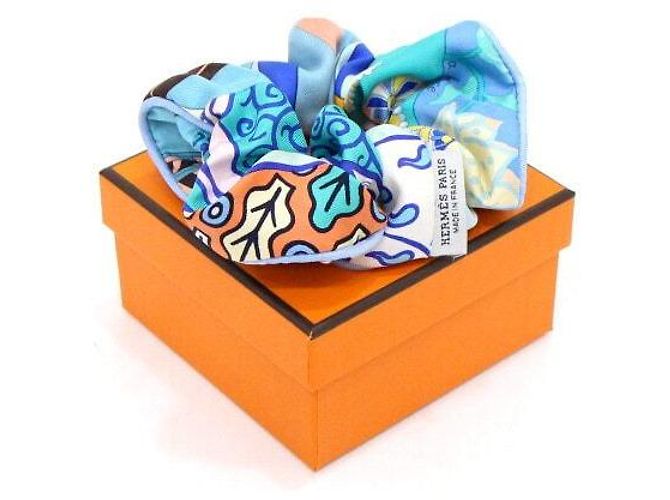 Hermès Diadema de seda para mujer Azul - vista 7