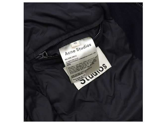 Acne Jaqueta masculina de nylon com forro de lã Milton - vista 7