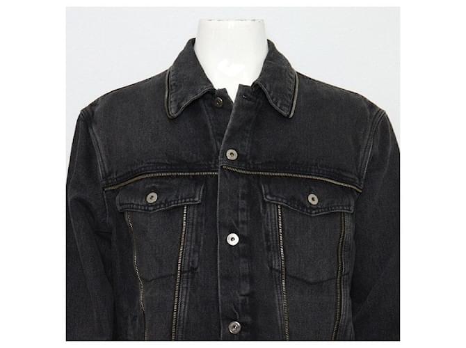 Off White Giacca di jeans con bottone Nero - vista 2
