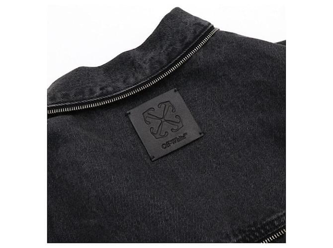 Off White Giacca di jeans con bottone Nero - vista 7