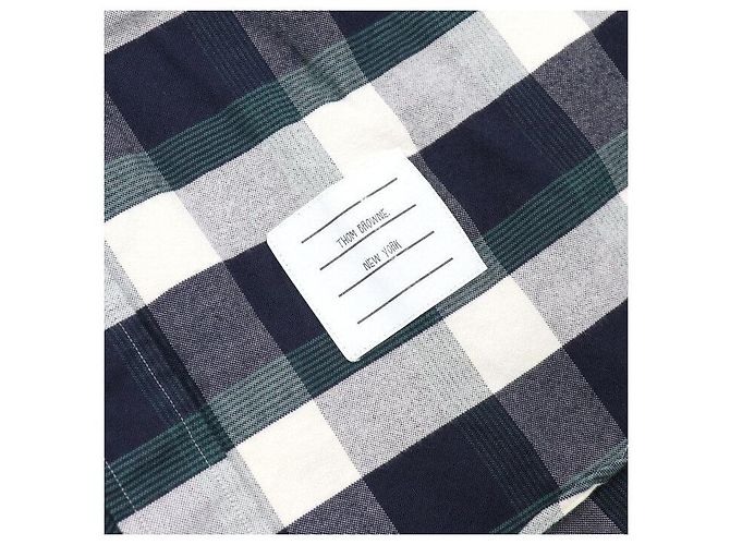 Thom Browne Camicia a quadri in cotone da uomo - vista 7