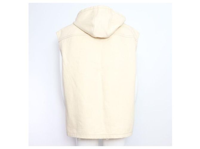 Prada Gilet con cappuccio in denim beige da uomo Marrone - vista 4