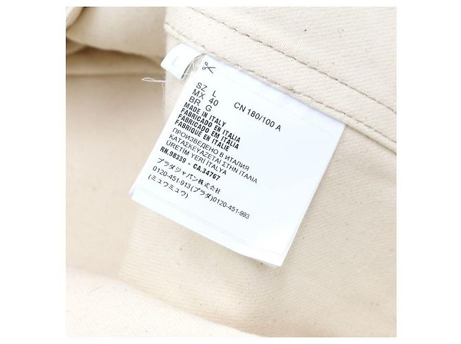 Prada Gilet con cappuccio in denim beige da uomo Marrone - vista 7