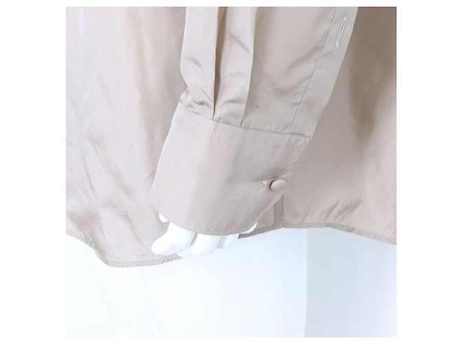 Valentino Herrenhemd mit gewaschenem Taffeta-Seidenschal Braun - Ansicht 3