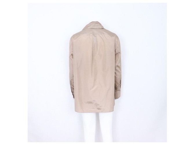 Valentino Herrenhemd mit gewaschenem Taffeta-Seidenschal Braun - Ansicht 4