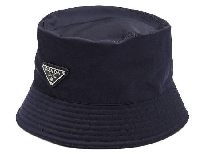Prada Cappello Bucket in Nylon da Uomo Navy - vista 2
