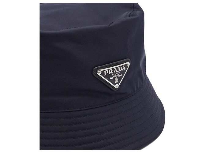 Prada Cappello Bucket in Nylon da Uomo Navy - vista 4
