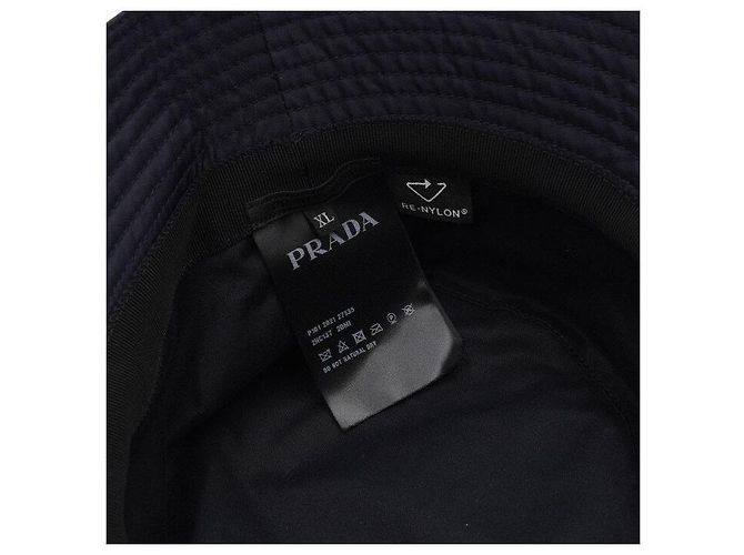 Prada Cappello Bucket in Nylon da Uomo Navy - vista 6