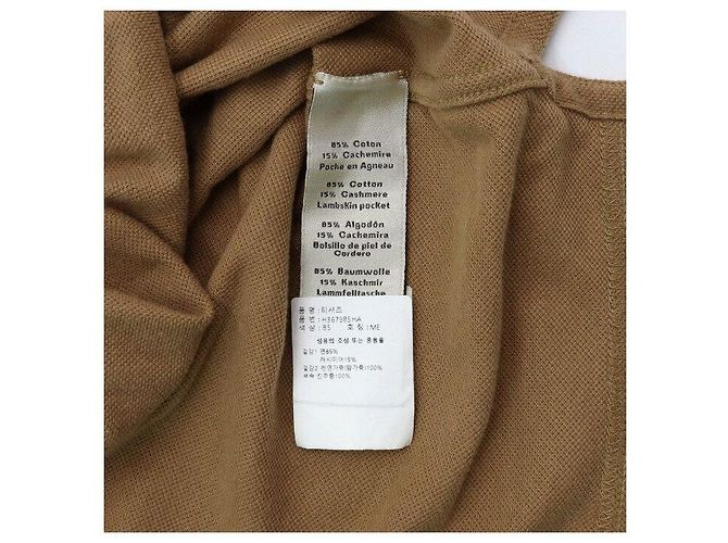 Hermès Kurzärmeliges Herren-Poloshirt aus braunem Leder mit Logo-Patch auf der Tasche - Ansicht 8