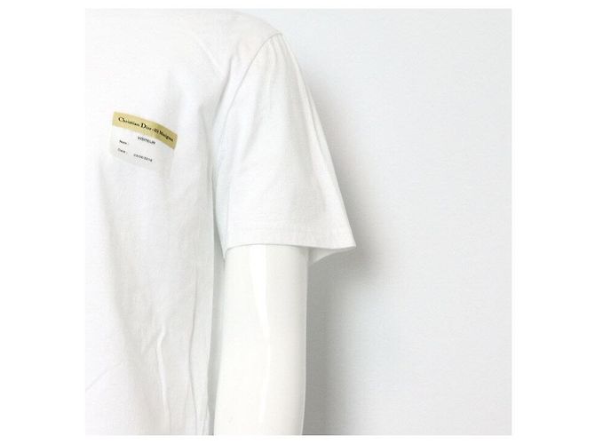 Dior Cotton Patch Herren T-Shirt aus Baumwolle Weiß - Ansicht 3
