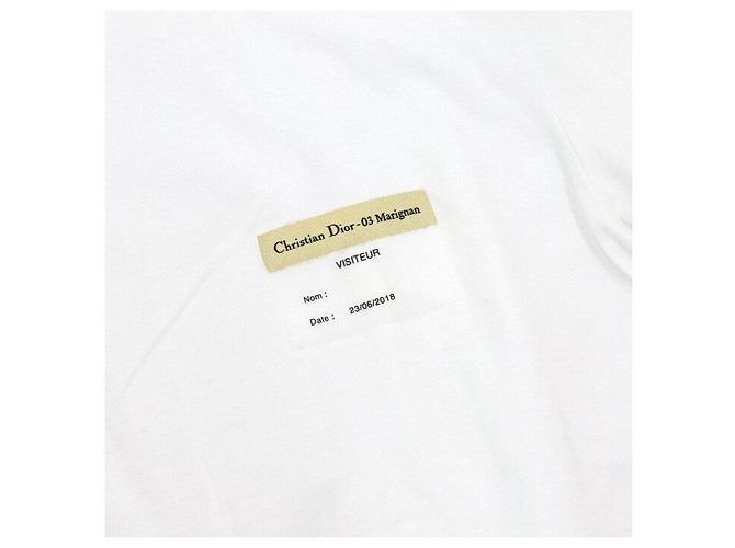Dior Cotton Patch Herren T-Shirt aus Baumwolle Weiß - Ansicht 6
