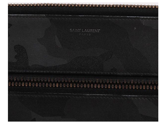 Saint Laurent Clutch Grande Camouflage Nero - vista 2