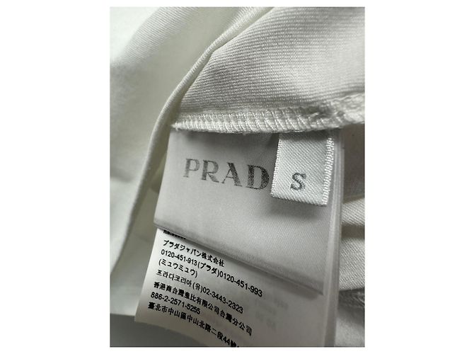 Prada T-shirt avec logo brodé Argenté - vue 8