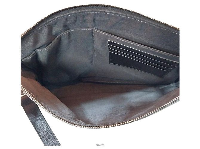 Dior Oblique Jacquard Silber Clutch Pouch Schwarz - Ansicht 5