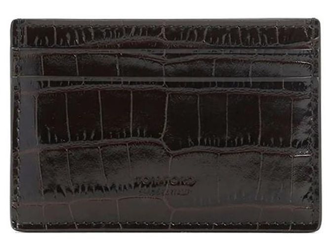 Tom Ford Crocodile Card Holder Black - view 4